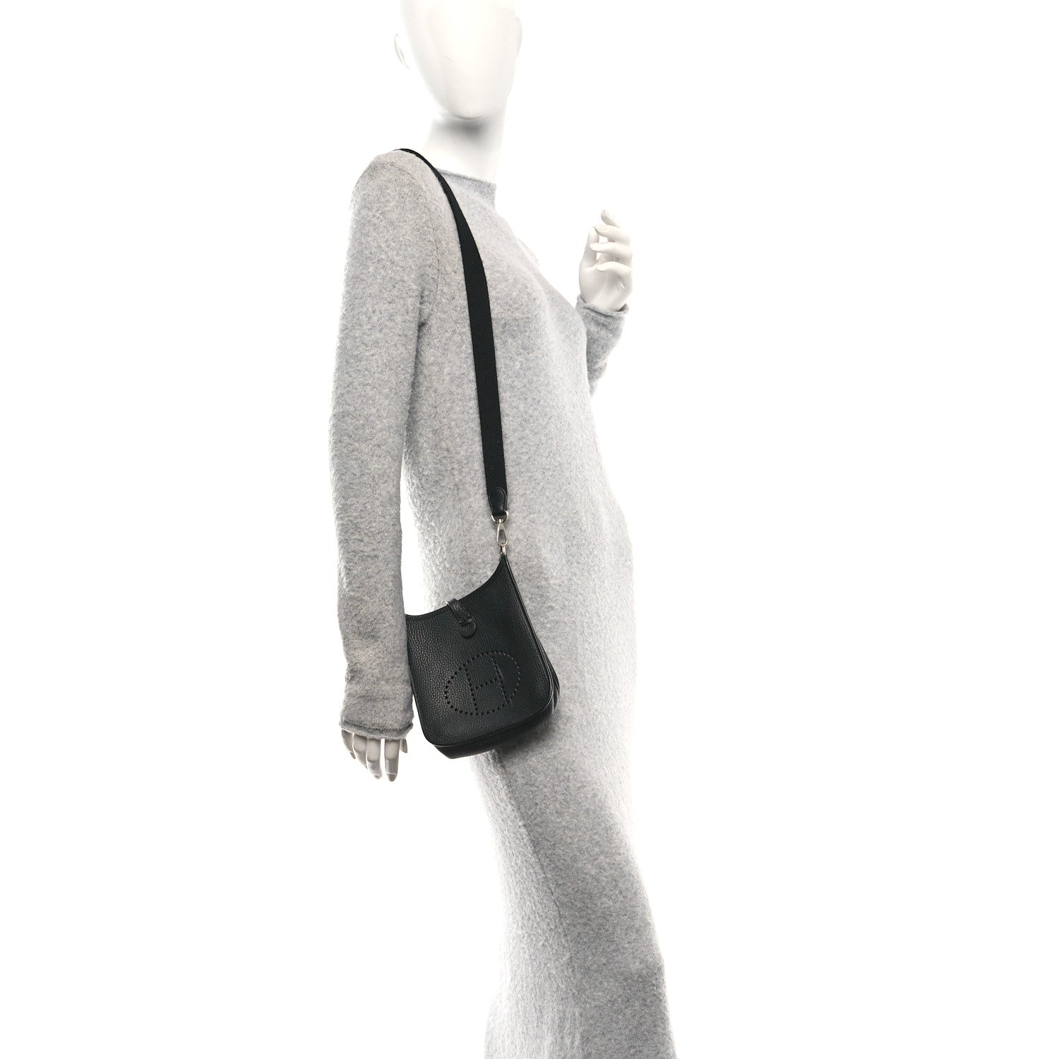 Hermes Taurillon Clemence Evelyne TPM Black 2 of 12
