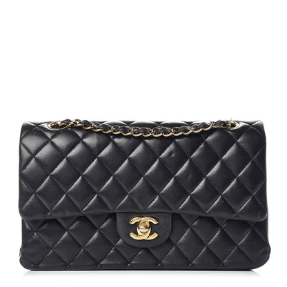 Chanel Lambskin Quilted Medium Double Flap Black 1 of 11