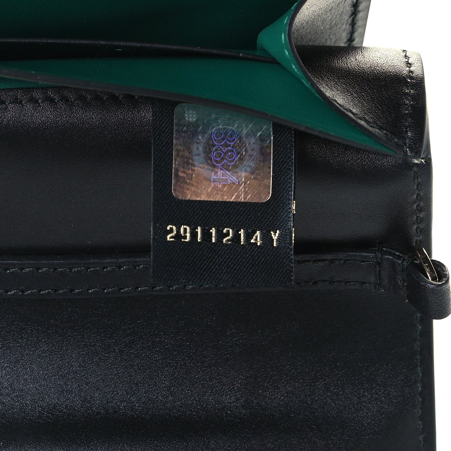 Calfskin Serpenti Forever Chain Wallet Black