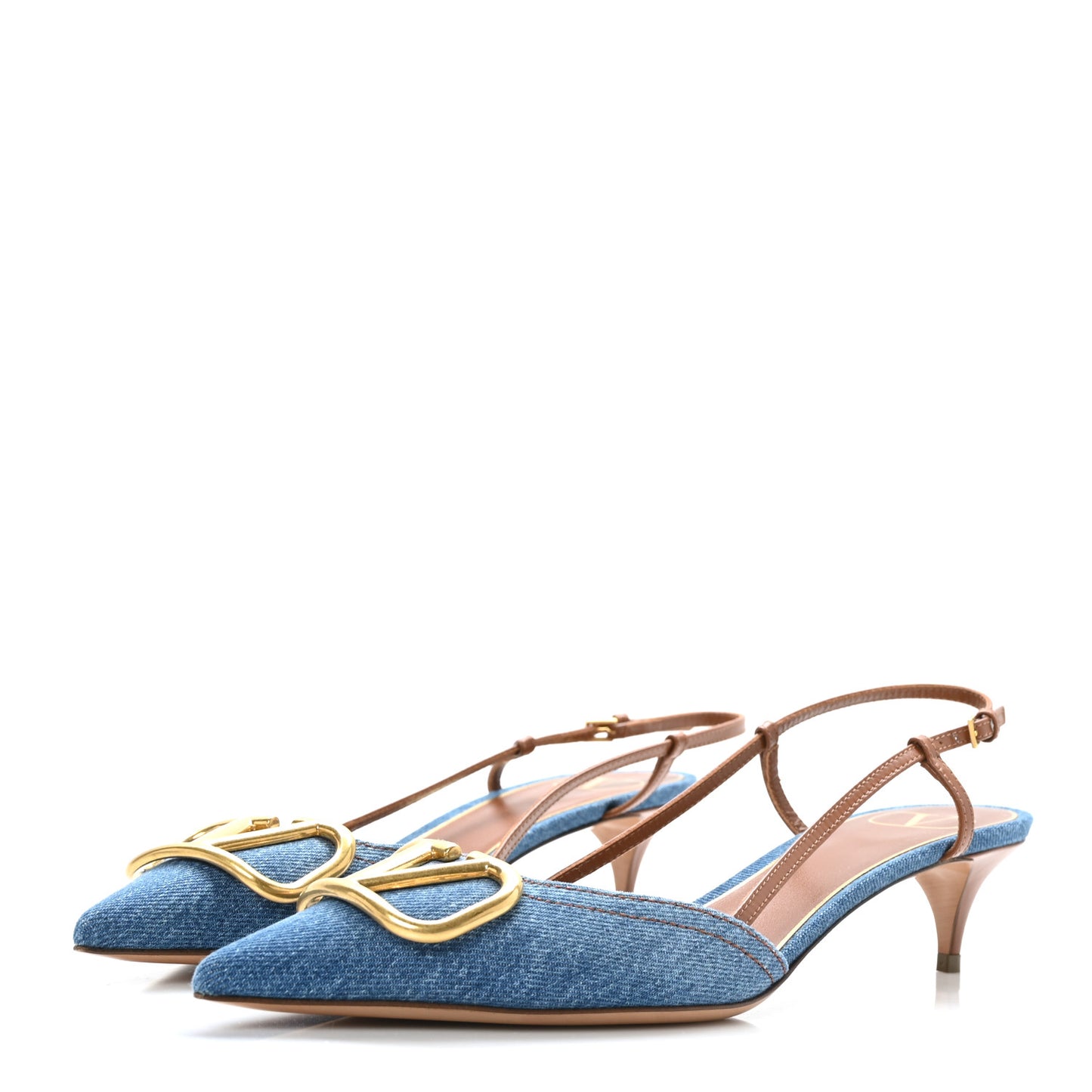 Denim Vlogo Slingback 40mm Pumps 39.5 Denim Selleria