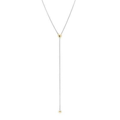 John Hardy Sterling Silver 18K Yellow Gold Classic Chain Hammered Y Necklace 1 of 4