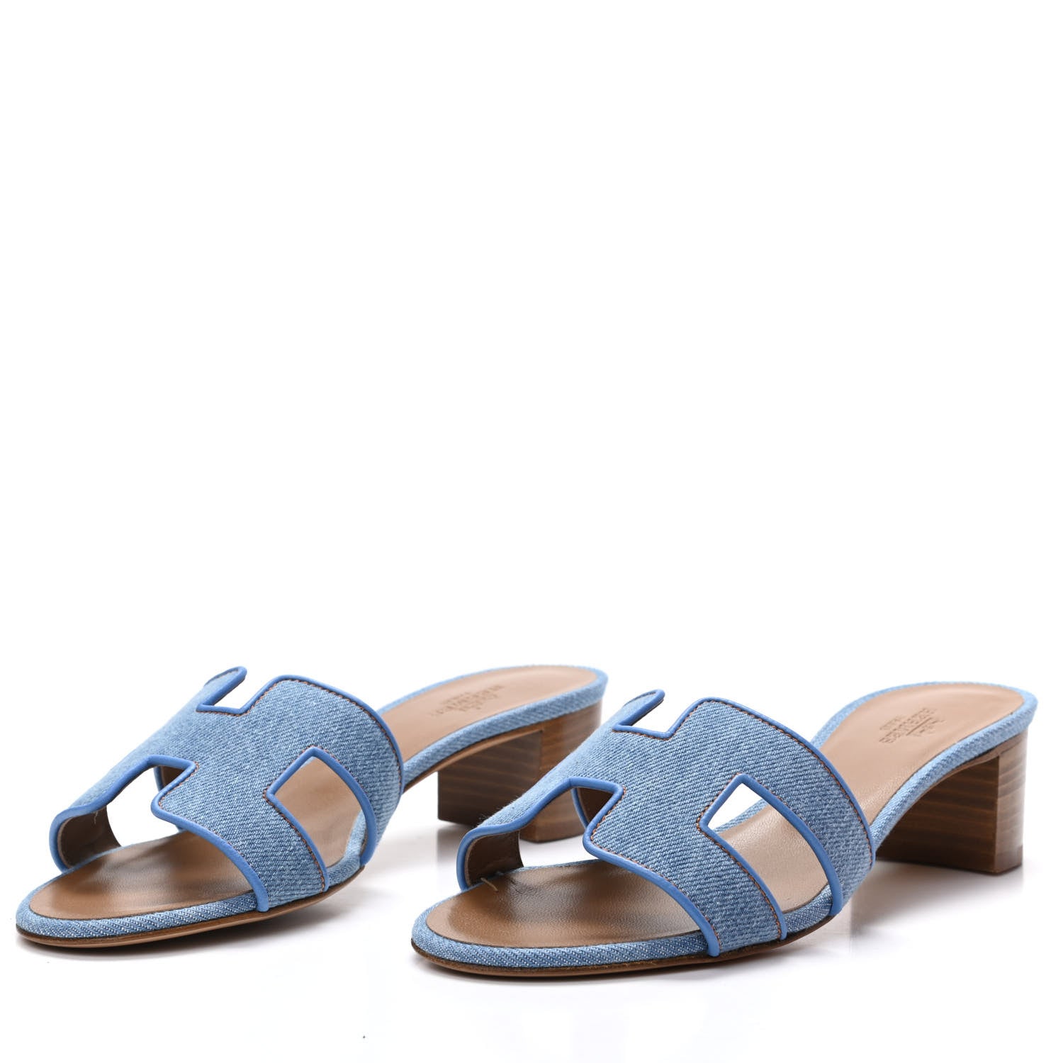 Hermes Denim Oasis Sandals 36 Bleu Clair 3 of 8