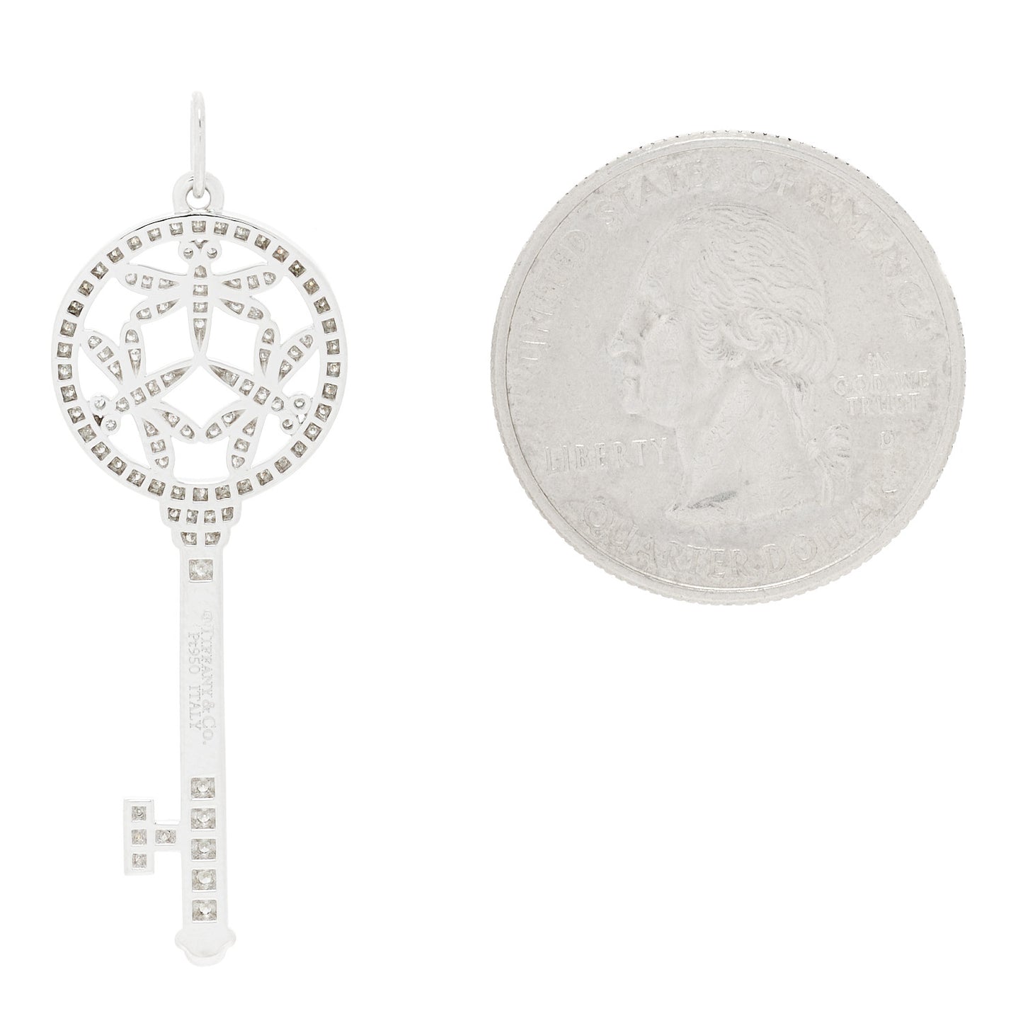 Platinum Diamond Medium Dragonfly Key Pendant