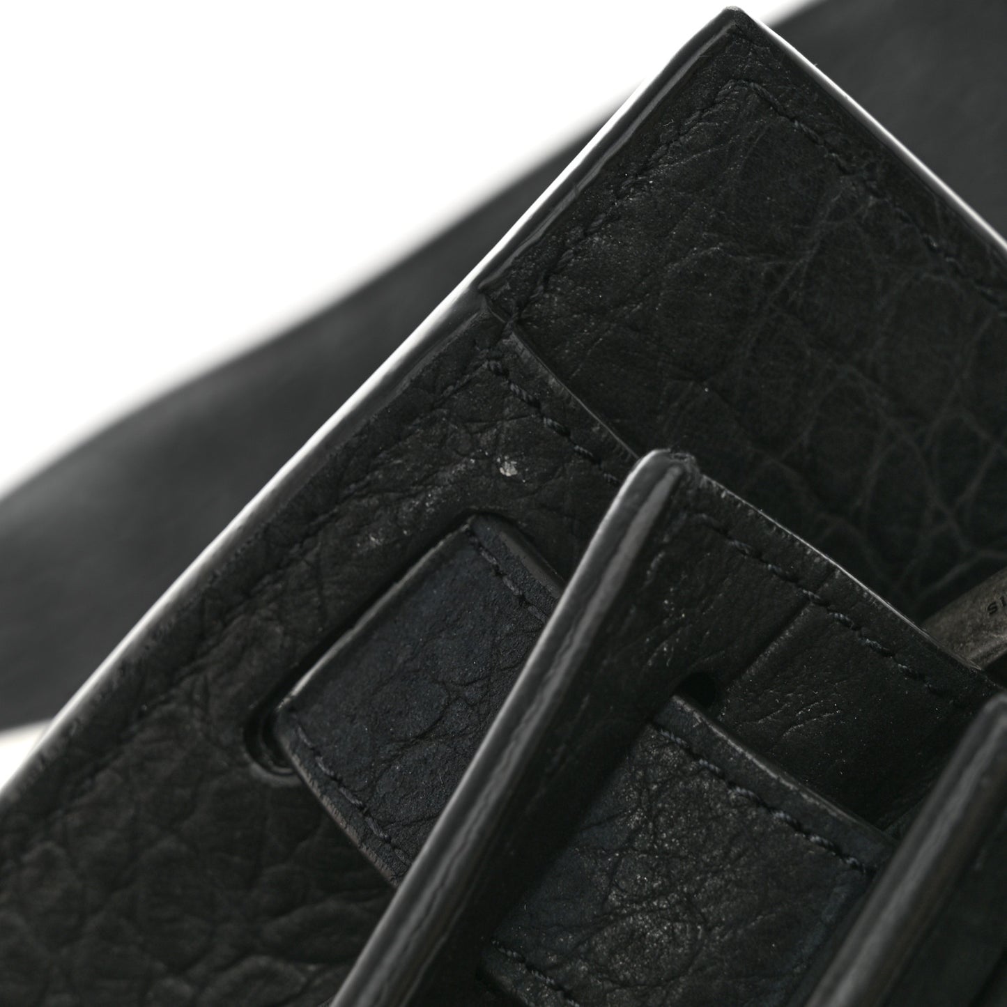 Crocodile Embossed Suede Small Supple Sac de Jour Black