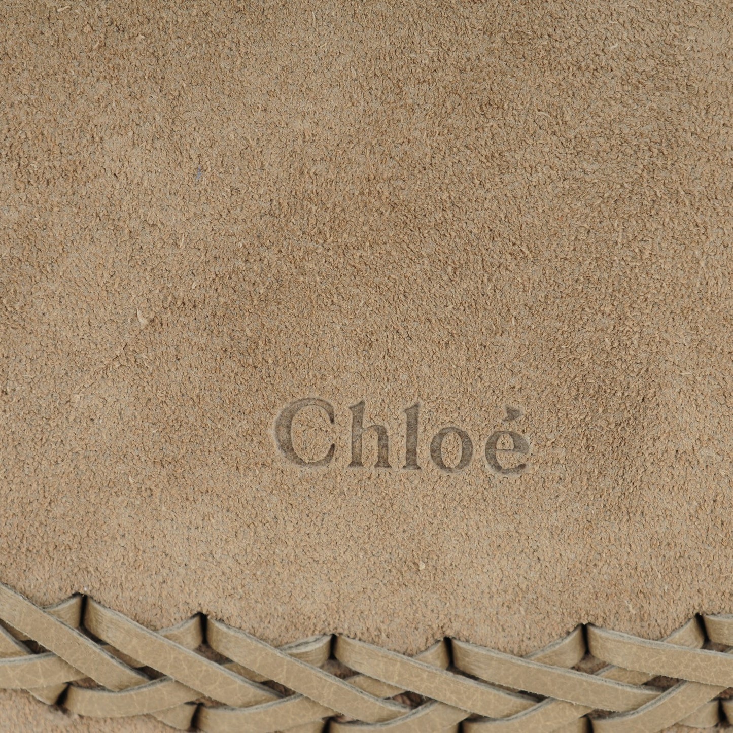 Suede Braided Small Hudson Shoulder Bag Motty Grey