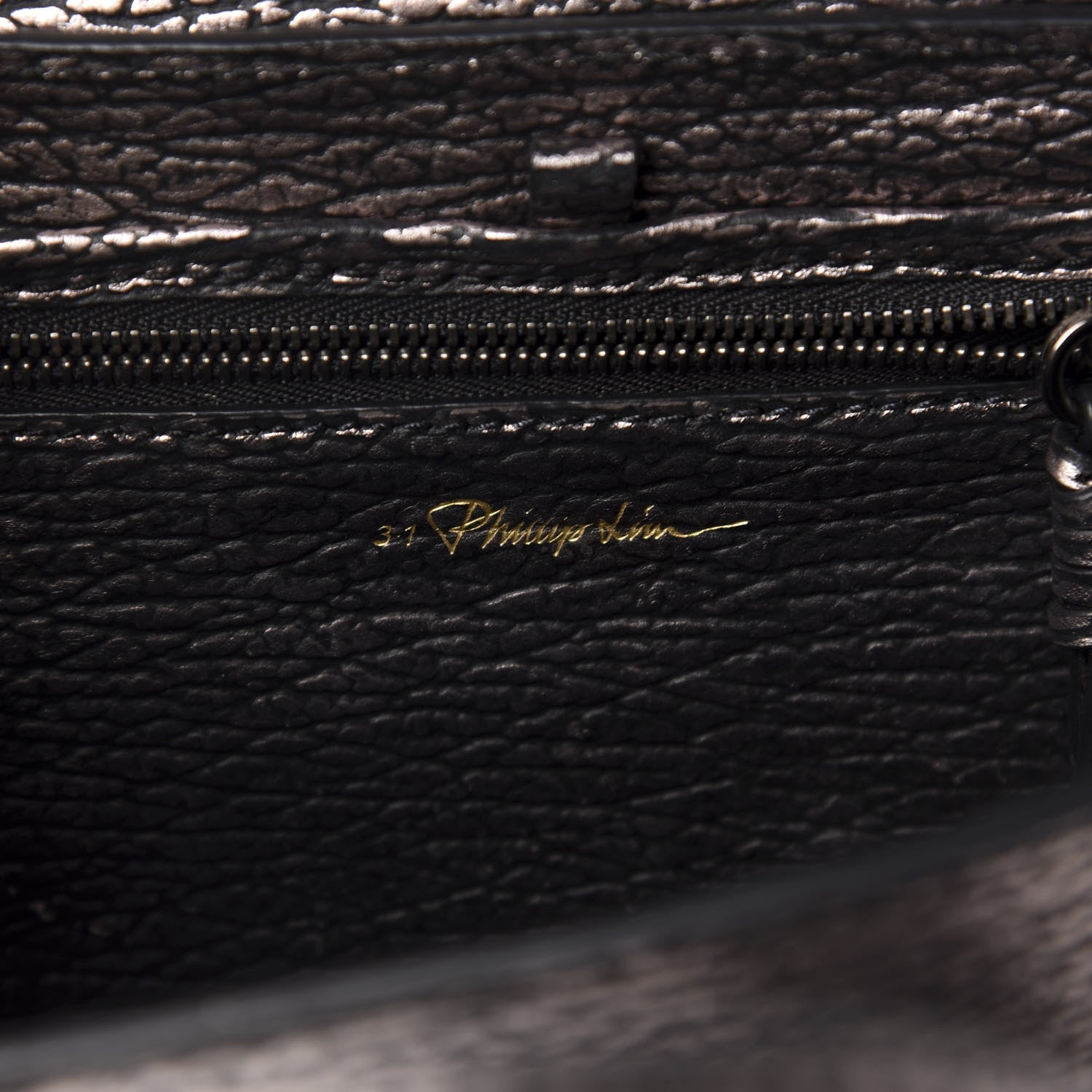 3.1 Phillip Lim 3.1 Textured Calfskin Mini Pashli Satchel Black Mauve 8 of 10
