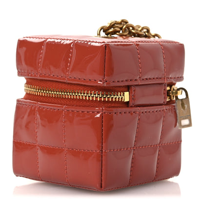 Saint Laurent Patent Calfskin Cassandre Matelasse Carre Mini Cube On Chain Mild Rose 3 of 9