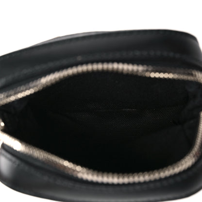 Gucci GG Supreme Monogram Appia Calfskin Web Small Camera Messenger Bag Black Grey 5 of 9