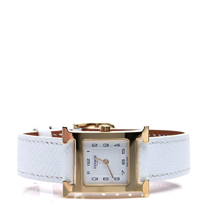 Hermes Stainless Steel Epsom 21mm Heure H Hour Quartz Watch Blanc 2 of 7