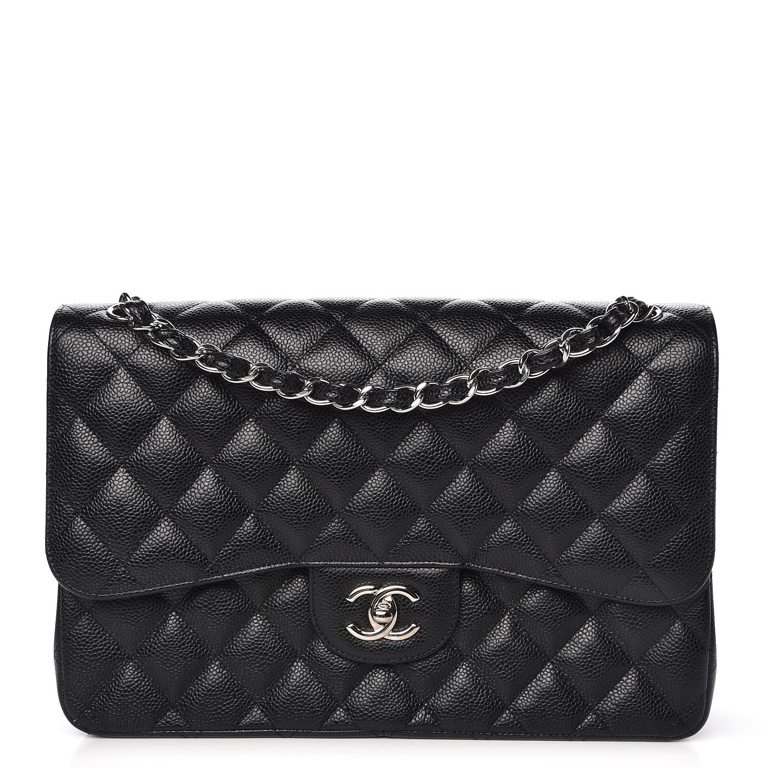 Chanel Caviar Quilted Jumbo Double Flap Black 1 of 9