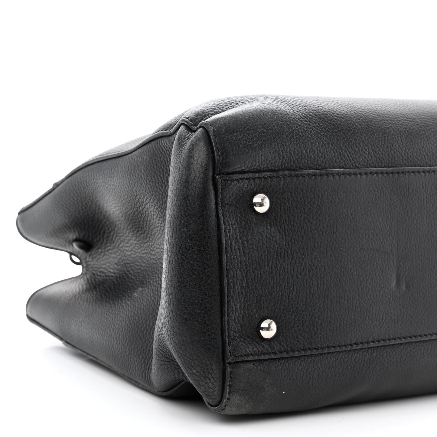 Grained Calfskin Small Neo Executive Shopper Tote Black