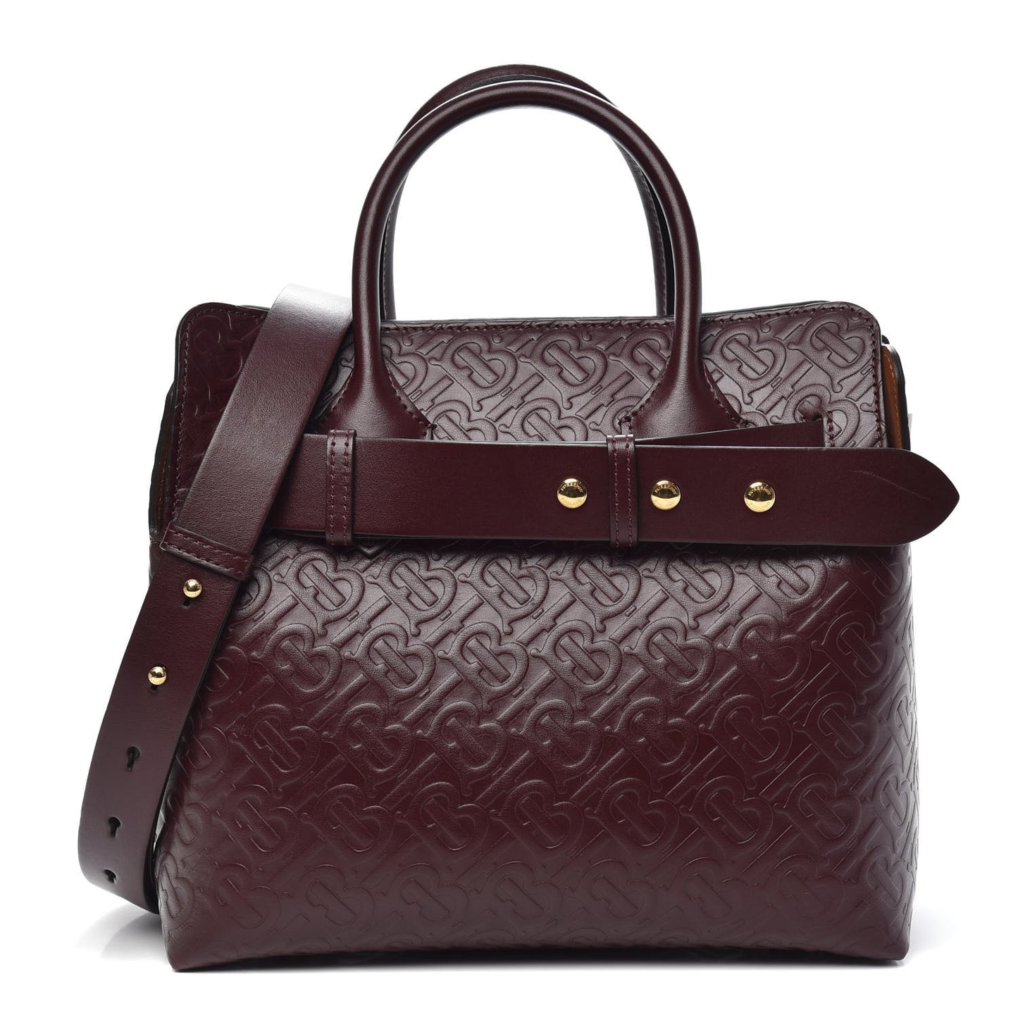 Calfskin Embossed Monogram Small Belt Bag Oxblood