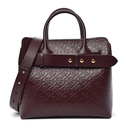 Burberry Calfskin Embossed Monogram Small Belt Bag Oxblood 1 of 13
