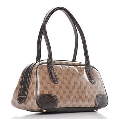 Gucci Crystal Monogram Web Princy Boston Brown 3 of 7
