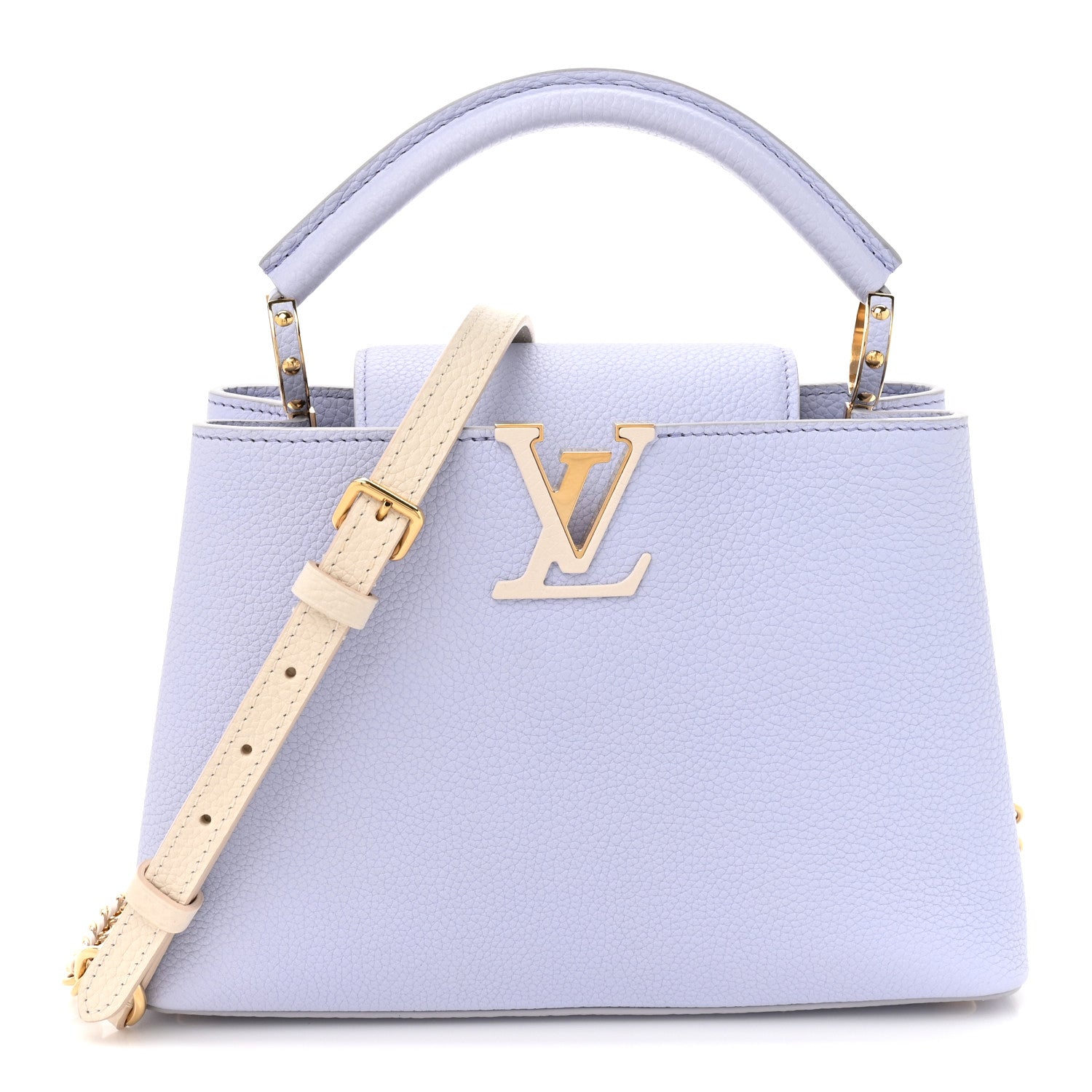 Louis Vuitton Taurillon Braided Chain Capucines BB Iris Creme 1 of 10