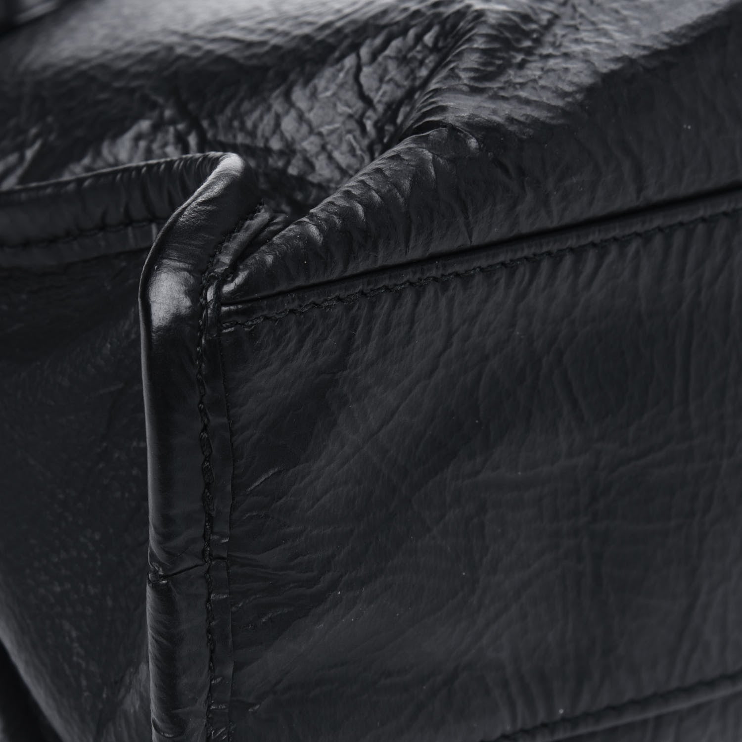 Balenciaga Matte Goatskin Rubber Covered Classic Hardware Mini City Black 11 of 18