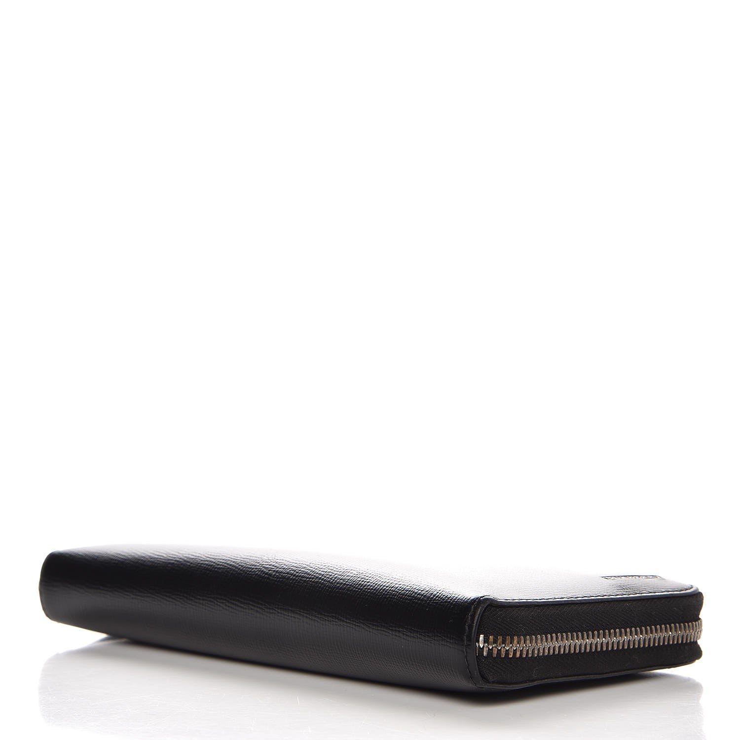 Burberry London Grainy Calfskin Renfrew Long Zip Around Wallet Black 4 of 9