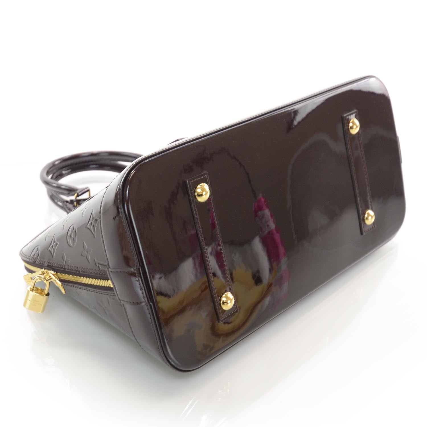 Louis Vuitton Vernis Alma MM Amarante 4 of 7
