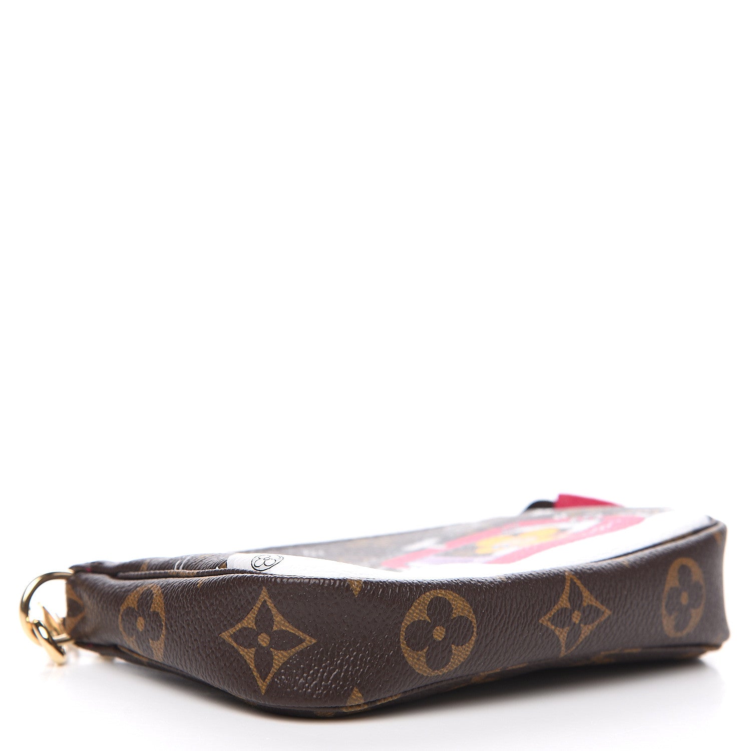 Louis Vuitton Monogram 2019 Christmas Animation Mini Courchevel Pochette Accessories Fuchsia 3 of 6