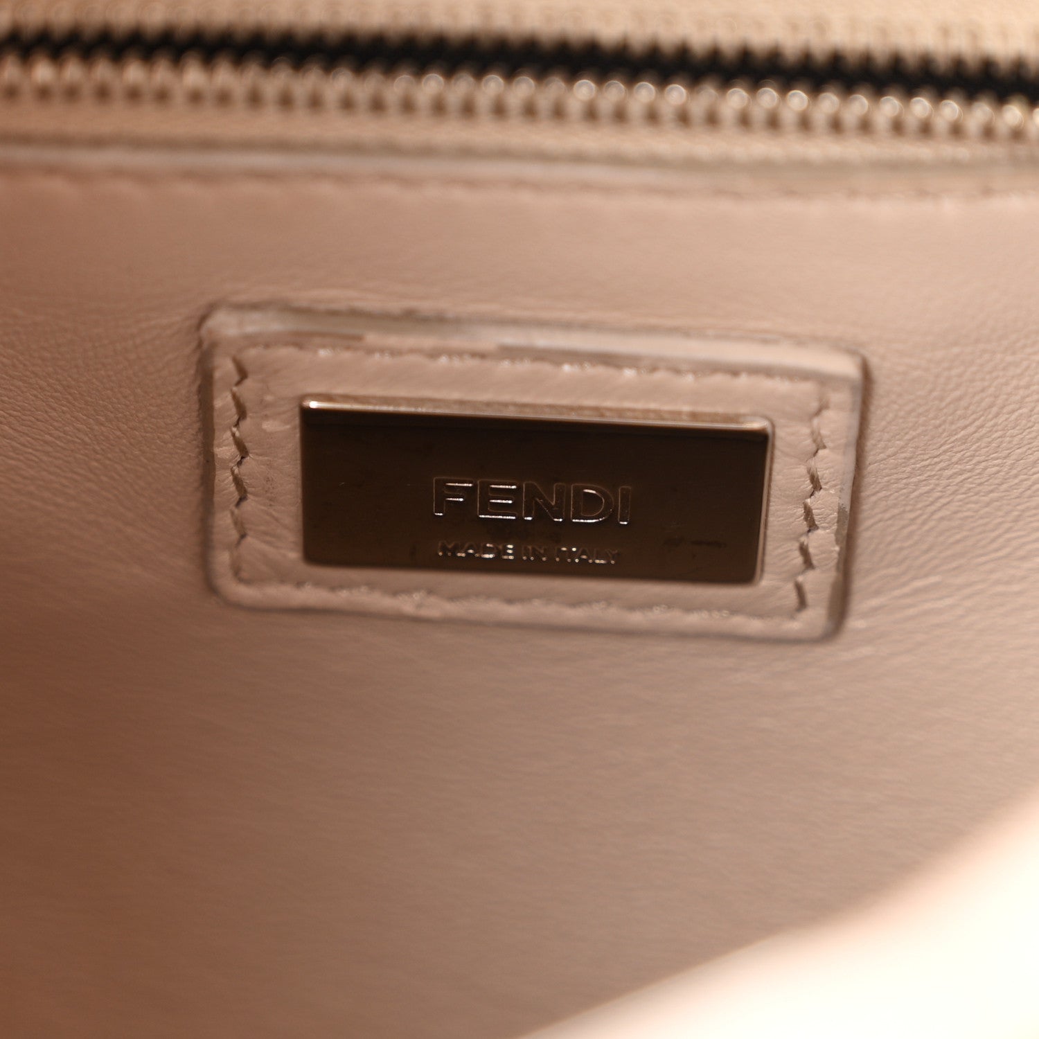 Fendi Nappa Colorblock Mini Peekaboo Iconic Satchel Plaster Banana Grigio Polvere 6 of 10