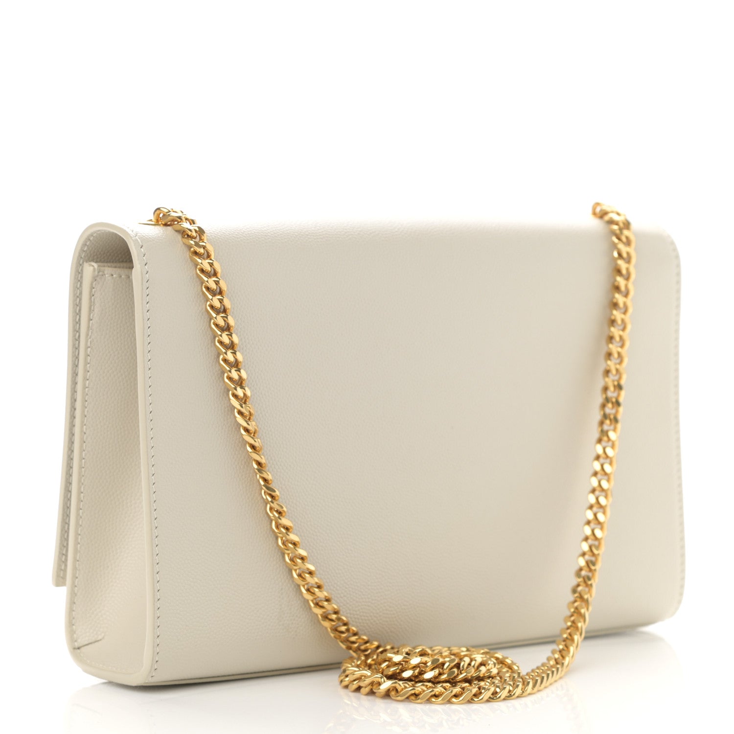 Saint Laurent Grain De Poudre Medium Classic Monogram Kate Satchel Crema Soft 3 of 12