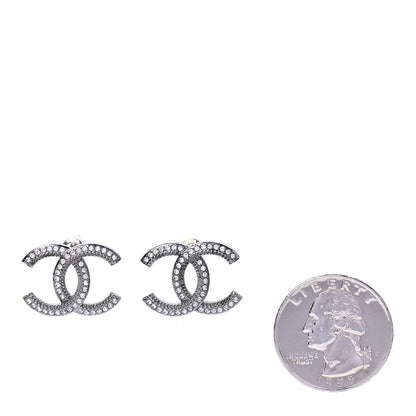Chanel Ruthenium Crystal CC Earrings 2 of 4