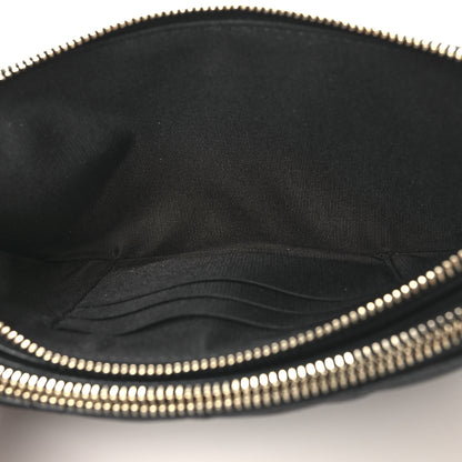 Chanel Iridescent Lambskin Quilted Pearl Clutch With Chain Black 7 of 12