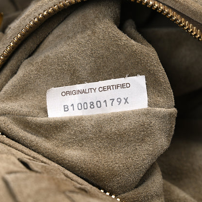 Bottega Veneta Suede Calfskin Intrecciato Teen Jodie Hobo Beige 8 of 11