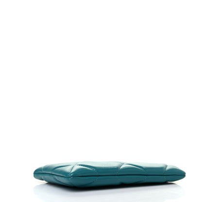 Chanel Goatskin Quilted Small Chanel 19 Pouch Turquoise 3 of 7