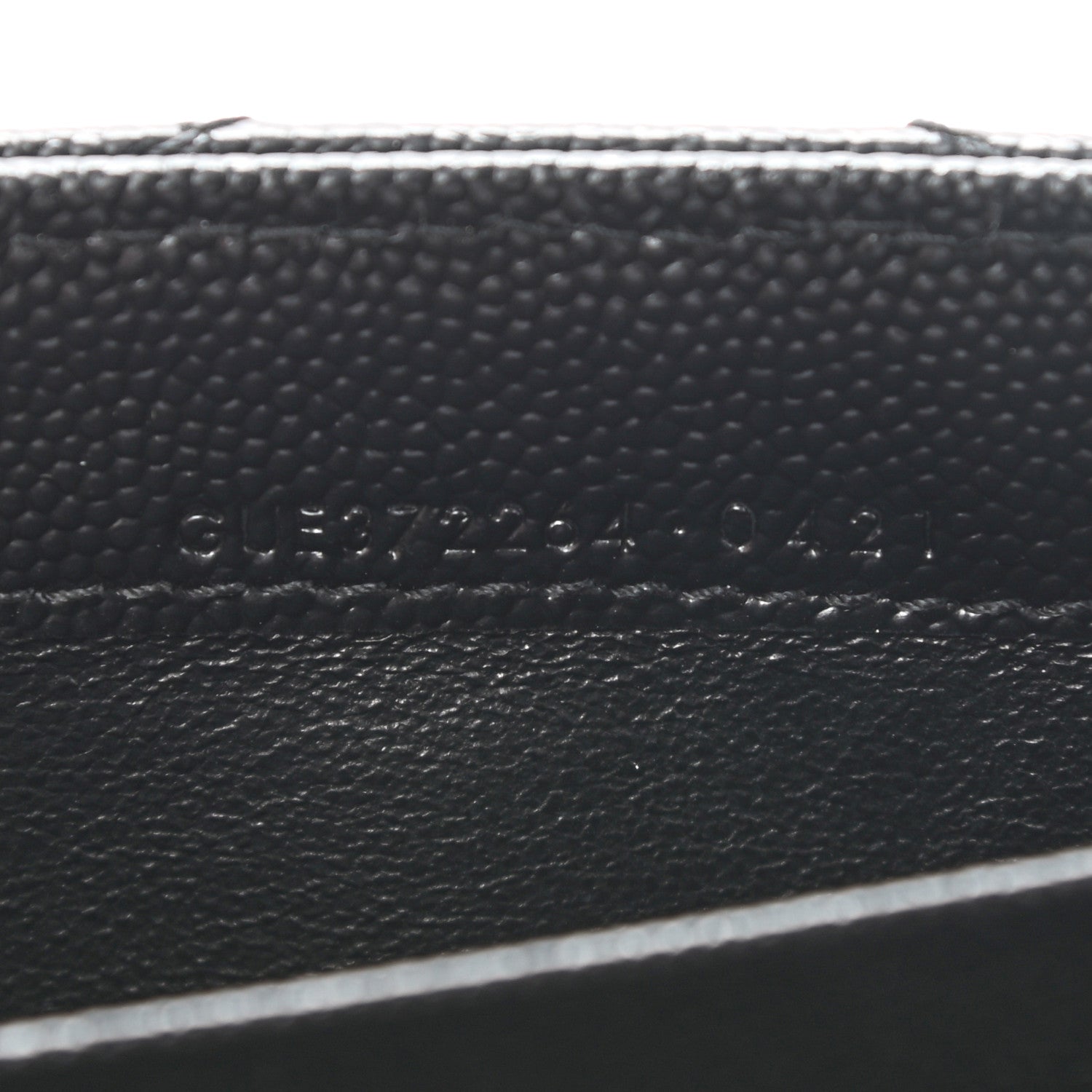 Saint Laurent Grain De Poudre Matelasse Chevron Monogram Flap Wallet Black 8 of 8