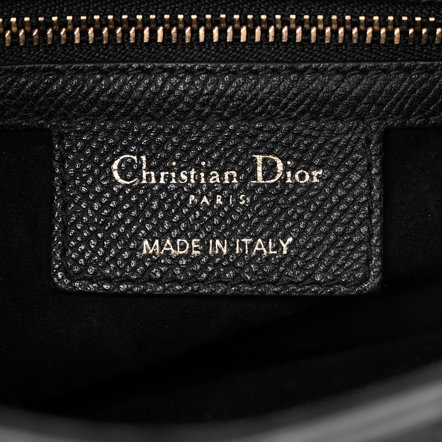 Christian Dior Grained Calfskin Saddle Bag Black 6 of 10