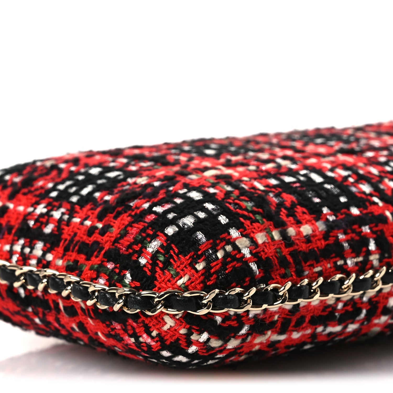 Chanel Tweed Chain Around Phone Holder Red Multicolor 10 of 10