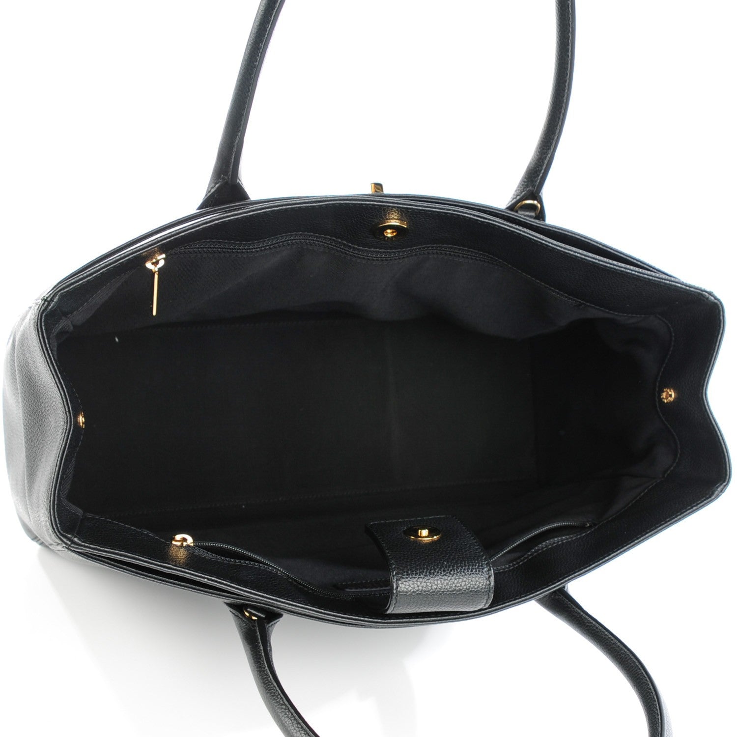 Chanel Calfskin Cerf Executive Shopper Tote Black 10 of 16