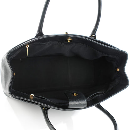 Chanel Calfskin Cerf Executive Shopper Tote Black 10 of 16