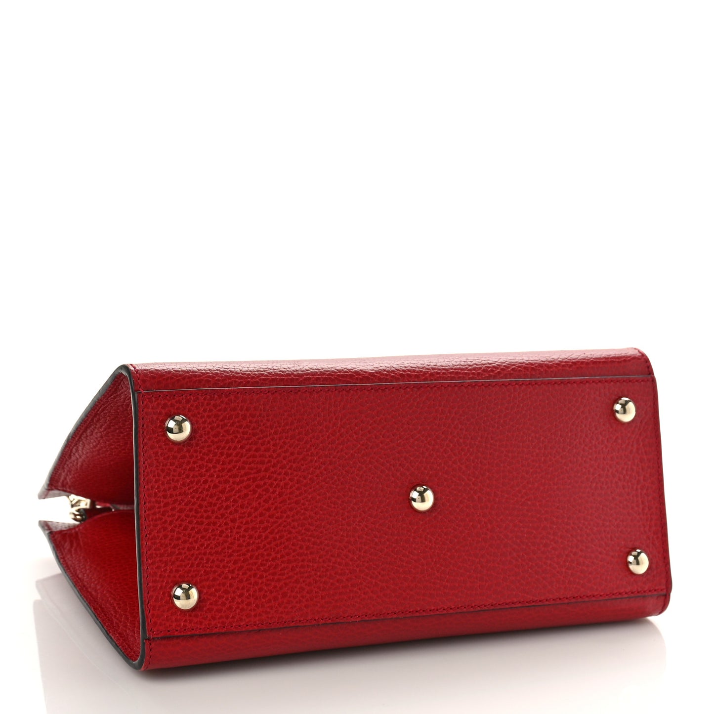 Dollar Calfskin Medium Soho Top Handle Satchel Hibiscus Red