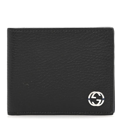 Gucci Dollar Calfskin Bi-Color Interlocking G Bi-Fold Wallet Black Caspian 1 of 9