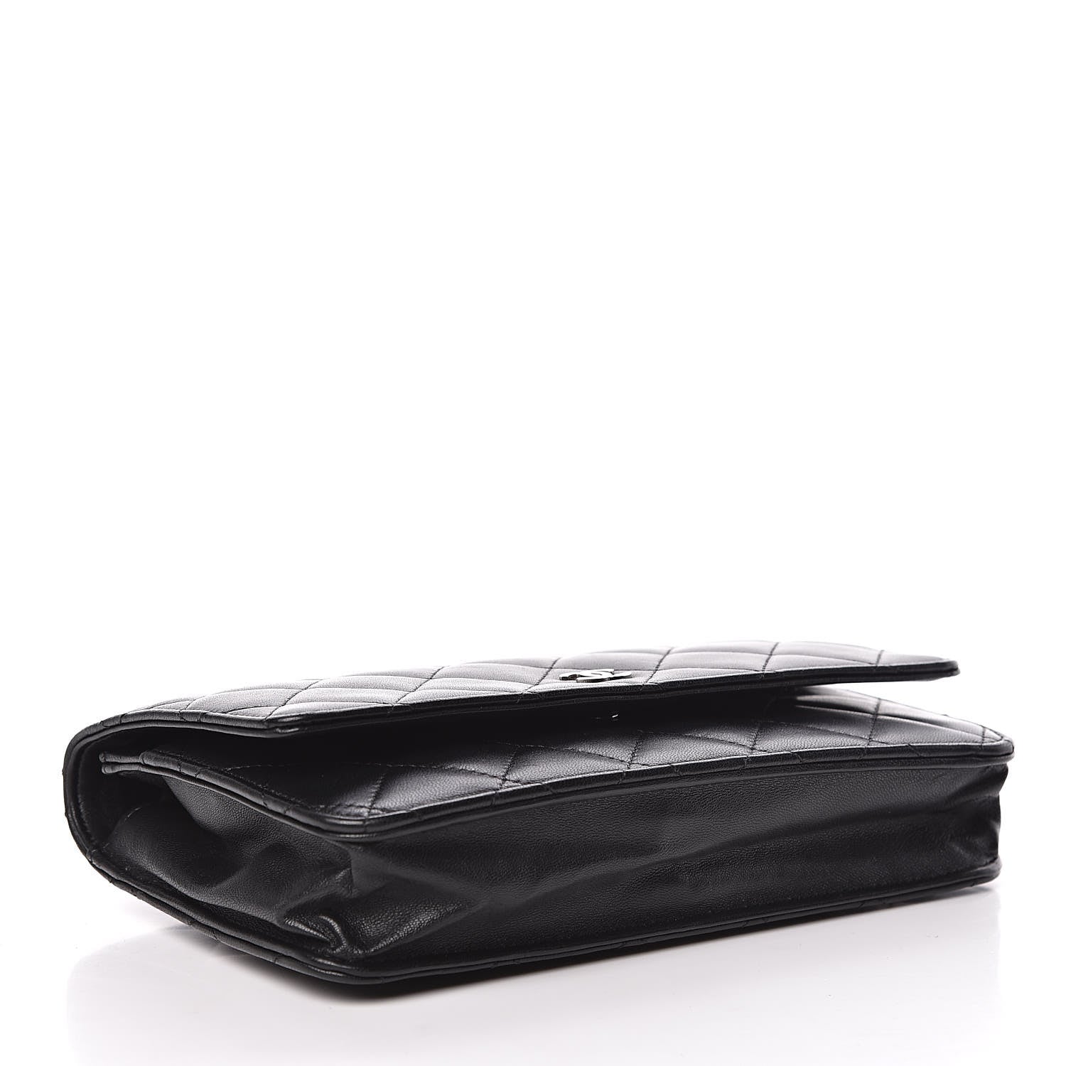 Chanel Lambskin Quilted Wallet On Chain WOC Black 4 of 13