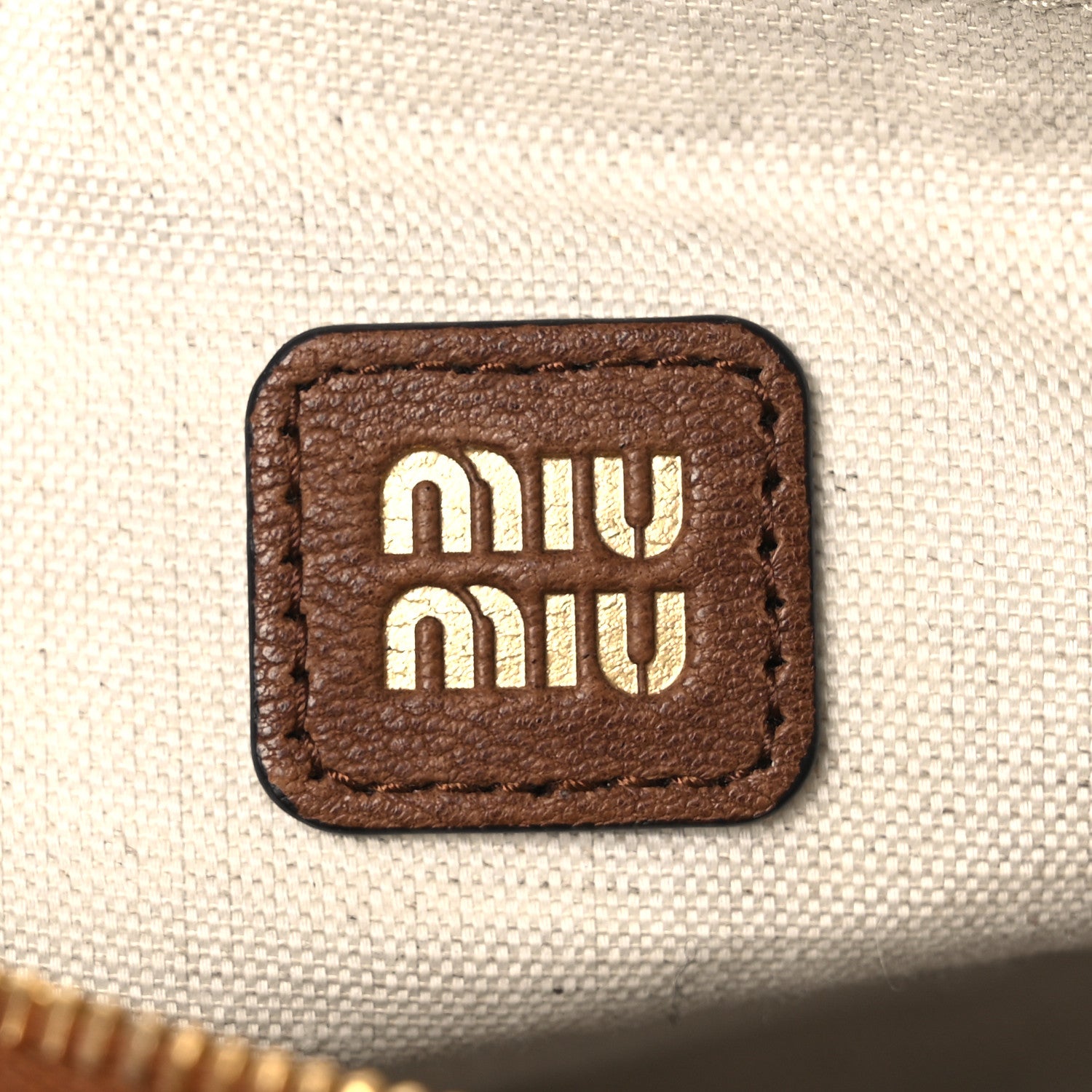 Miu Miu Nappa Aviator Mini Pouch Rovere 1882425 – FASHIONPHILE