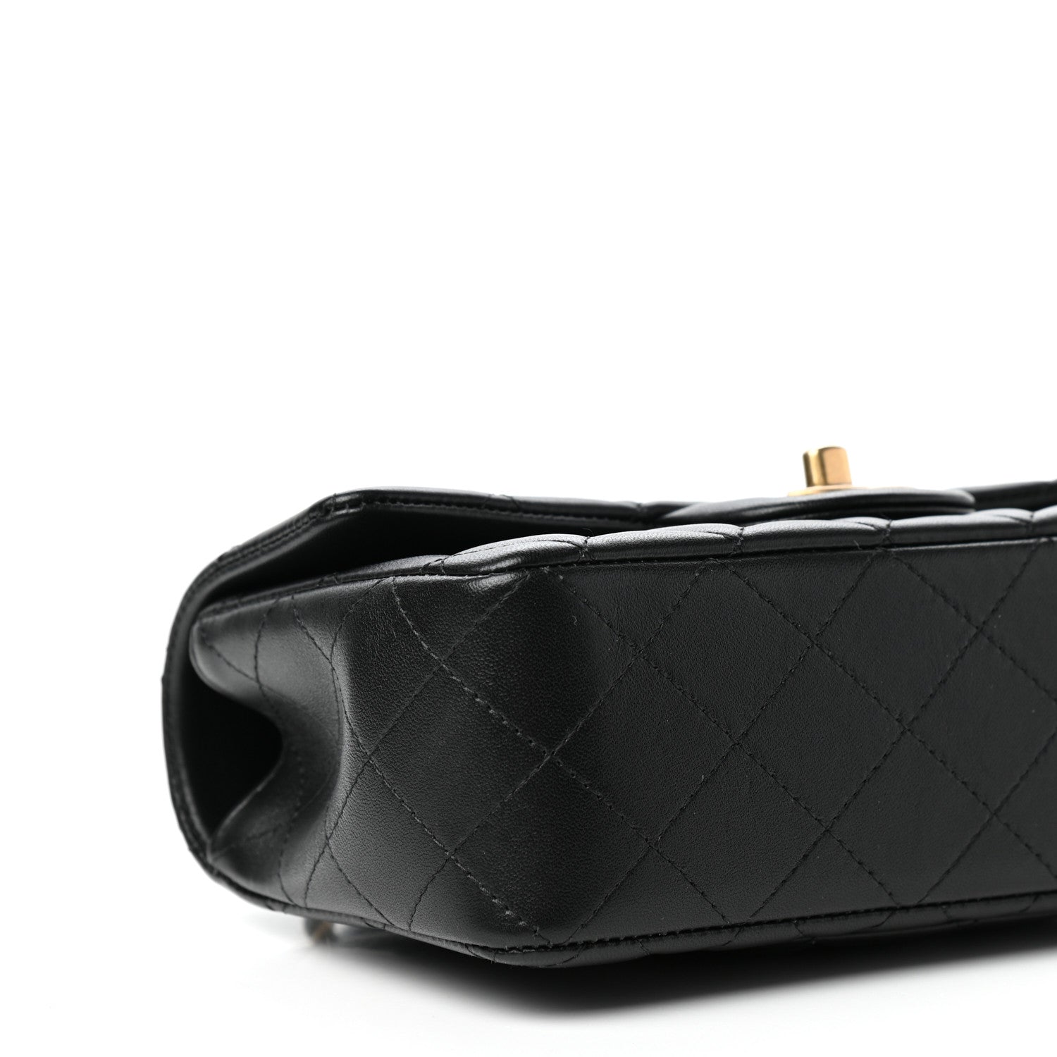 Chanel Lambskin Quilted Mini Top Handle Rectangular Flap Black 8 of 11