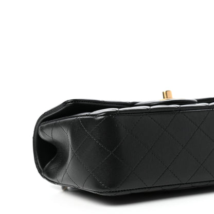 Chanel Lambskin Quilted Mini Top Handle Rectangular Flap Black 8 of 11