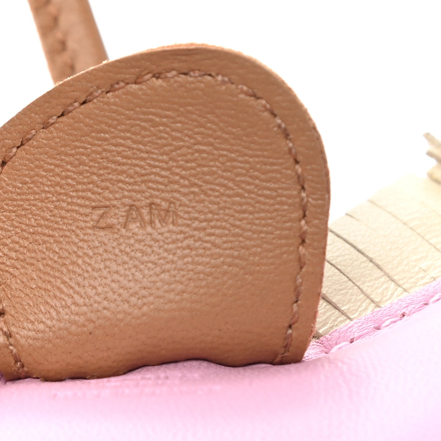 Milo Lambskin Grigri Rodeo Horse Bag Charm MM Mauve Sylvestre Craie Chai