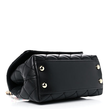 Chanel Goatskin Quilted Rainbow Extra Mini Coco Handle Flap Black 4 of 10