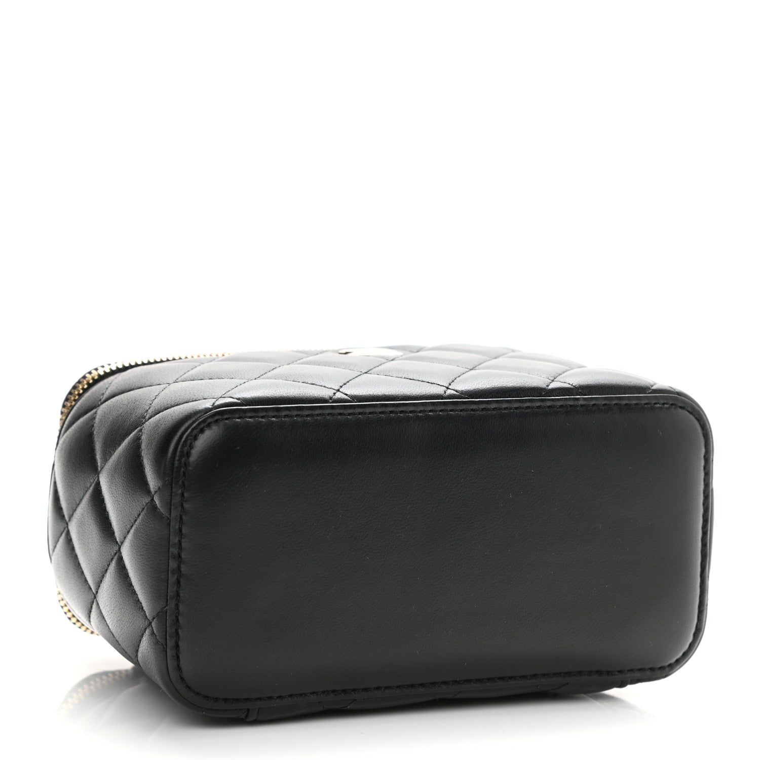 Chanel Lambskin Quilted Small Vanity Case With Chain Black 4 of 8