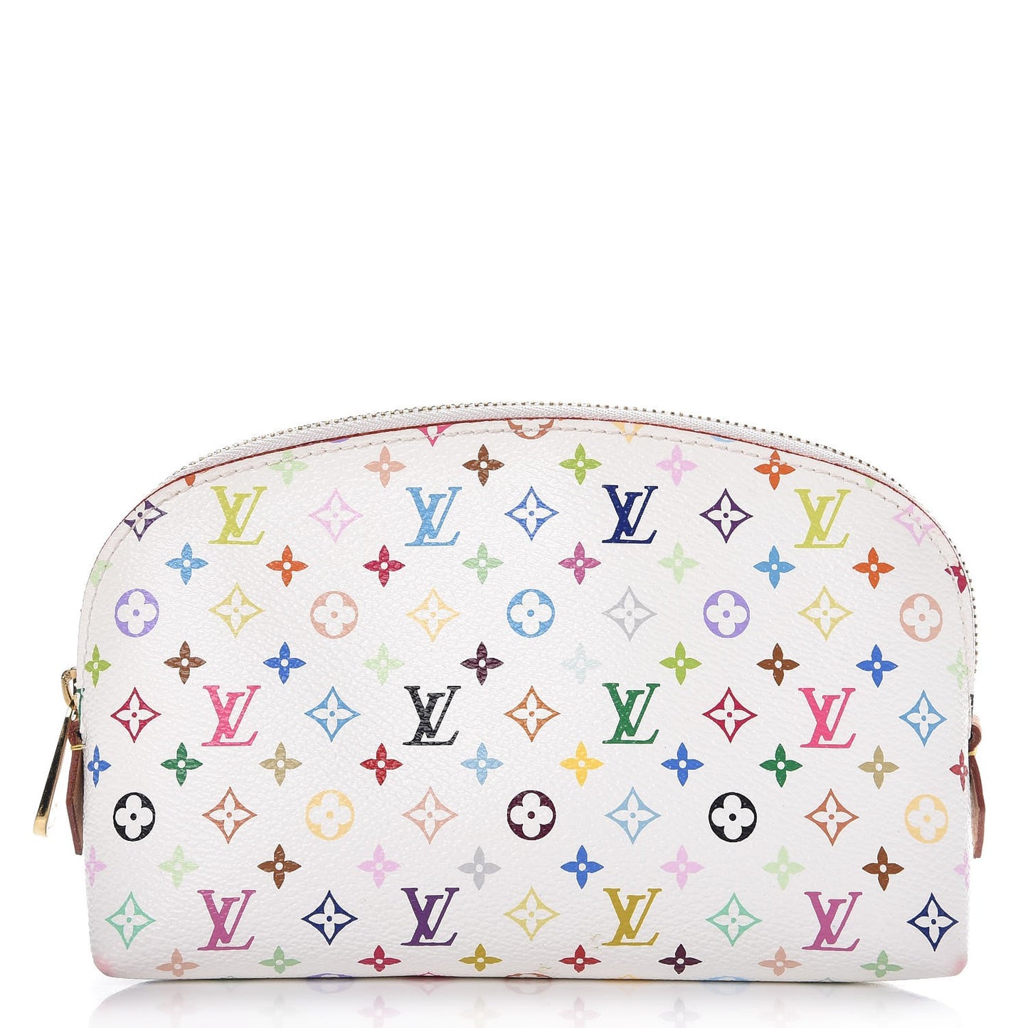 Monogram Multicolor Cosmetic Pouch White Litchi