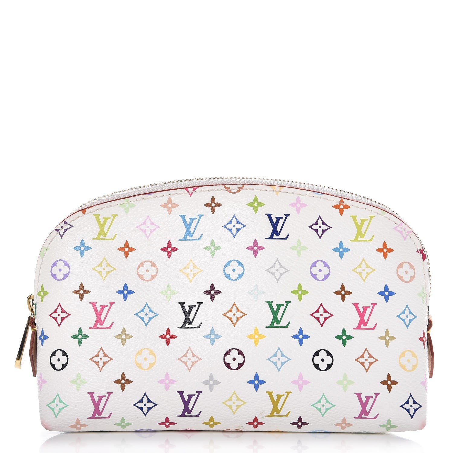 Louis Vuitton Monogram Multicolor Cosmetic Pouch White Litchi 1 of 8