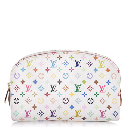 Louis Vuitton Monogram Multicolor Cosmetic Pouch White Litchi 1 of 8