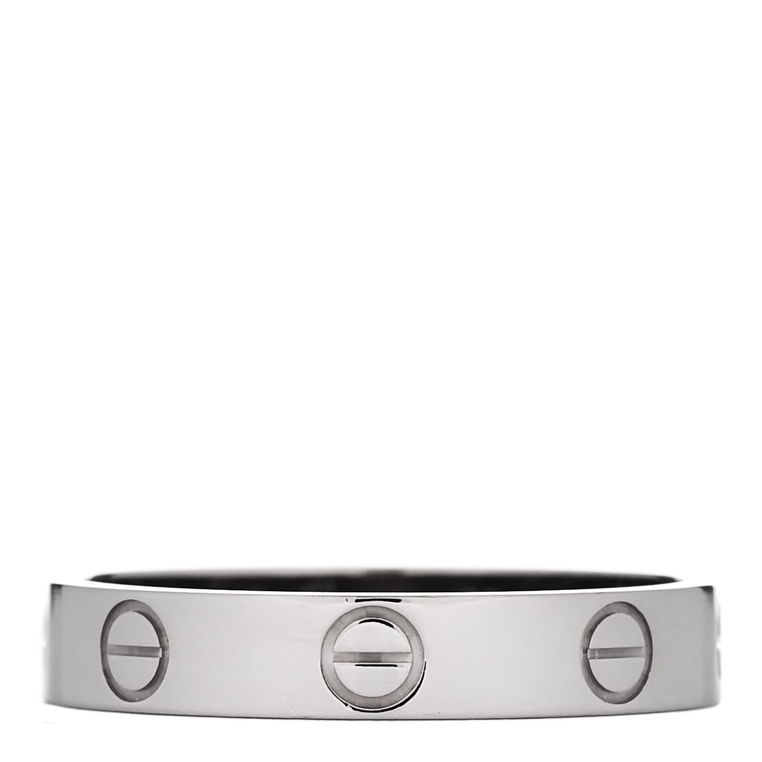 Cartier 18K White Gold 3.5mm LOVE Wedding Band Ring 55 7.25 1 of 5