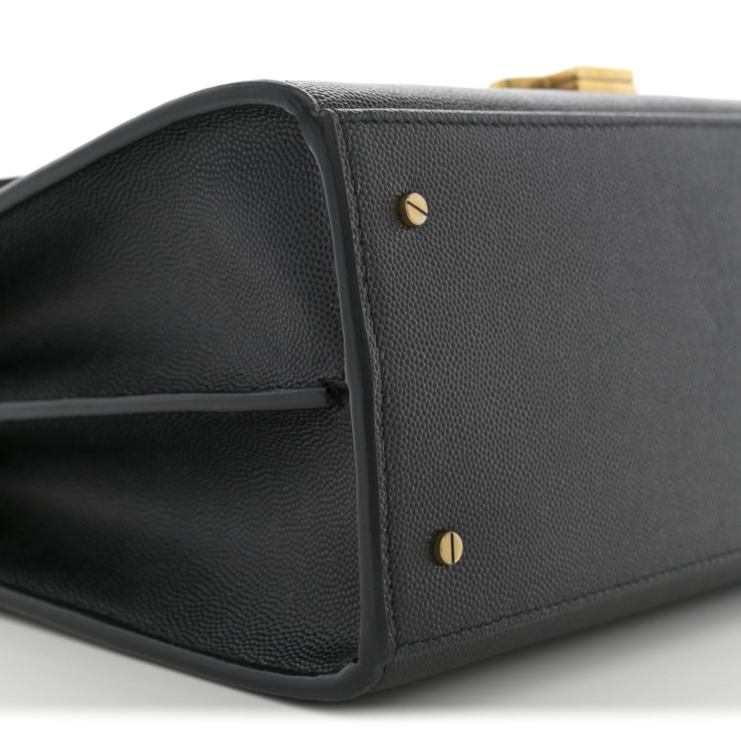 Grain de Poudre Medium Classic Monogram Cassandra Top Handle Black Rouge Legion