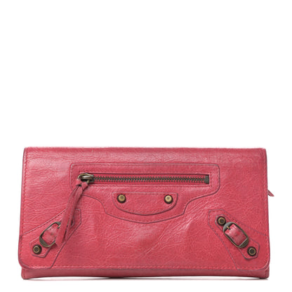 Balenciaga Agneau Classic Hardware Money Wallet Rose Thulian 1 of 6