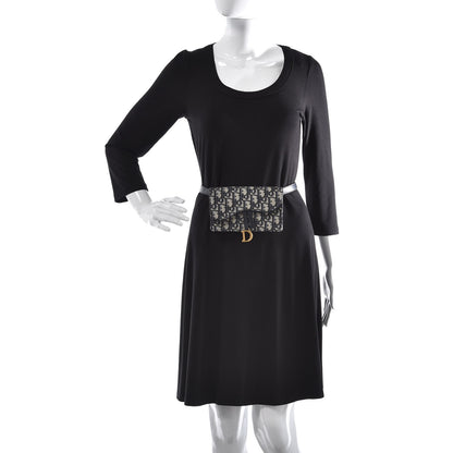 Christian Dior Oblique Saddle Belt Bag Blue 2 of 8